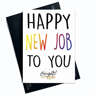 Image of New Job Card, Coworker Cards, Good Luck Congrats Colleague Leaving Goodbye Job, Funny Card Friend PC71