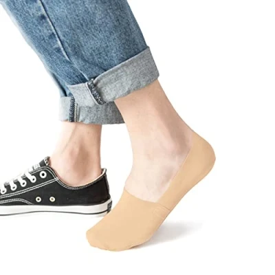 Image of GSocks Truly Invisible No Show Socks 2 Pairs (M, Nude)