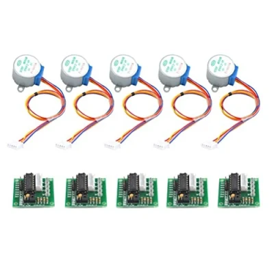 Image of Fasizi 28BYJ 48 ULN2003 5V Stepper Motor + Driver Board for Arduino 5pcs