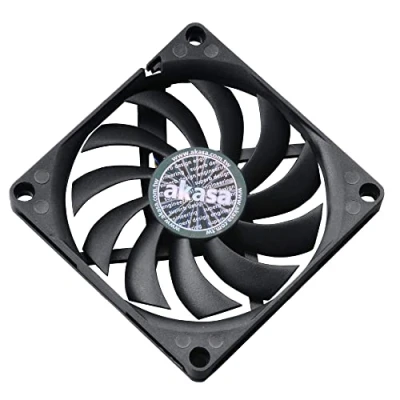 Image of Akasa Slimfan PWM Case Fan 80mm PC 4 pin Cooling 80 x 10.8 mm Black Suitable for HTPC and Slim System AK FN076