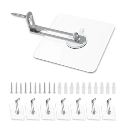 Image of UBRAVE 8 Groups Furniture Wall Anchors For Baby Proofing,Falling Prevention,Wardrobe Safety Fixings, Shoe Cabinet Bedside Table(Transparent)