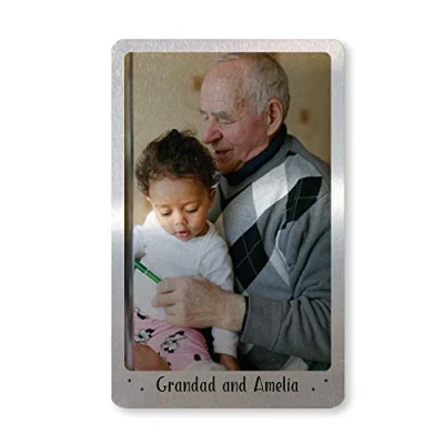 Image of Red Ocean Gift for Grandad from Grandchidlren Personalised Wallet Insert Fathers Day Grandparent Keepsake