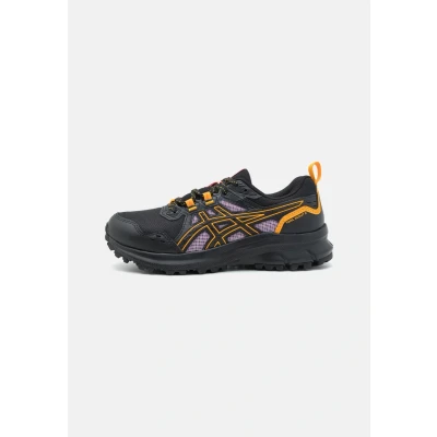 Image of Asics Trail Scout 3 running shoes, Women&#039;s, Size: 4, Black/light ube Imitation leather/ textile