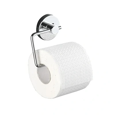 Image of WENKO 20899100 Vacuum Loc® toilet paper holder fixing without drilling, Steel, 13.5 x 17.5 16 cm, Chrome