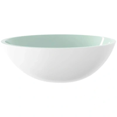Image of vidaXL Basin Glass 50x37x14 cm White