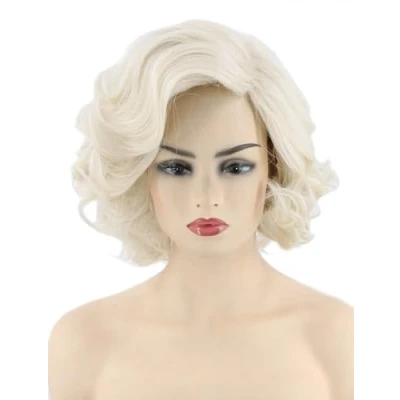 Image of Topcosplay Women&#039;s Blonde Wig Queen Short Wavy Halloween Cosplay Fancy Dress Costume
