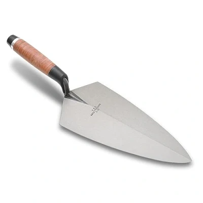 Image of Marshalltown 19L12 12 inch Philadelphia Brick Trowel Leather Handle