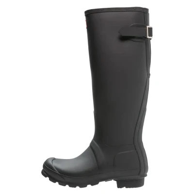Image of Hunter Women&#039;s Original Back Adjustable Wellies Black UK 7