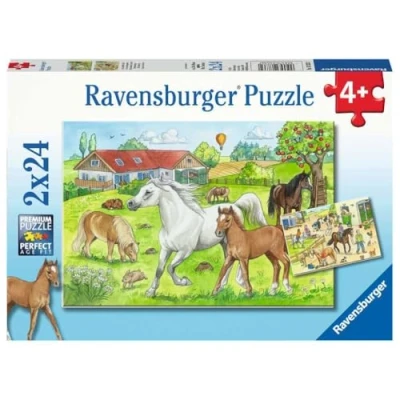 Image of Ravensburger 07833 Children&#039;s Puzzle &#039;On the Horseyard&#039;