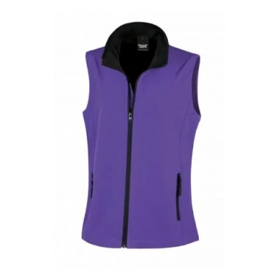Image of Result Ladies&#039; Printable Softshell Bodywarmer with Recycled Fleece Inner L Purple/Black