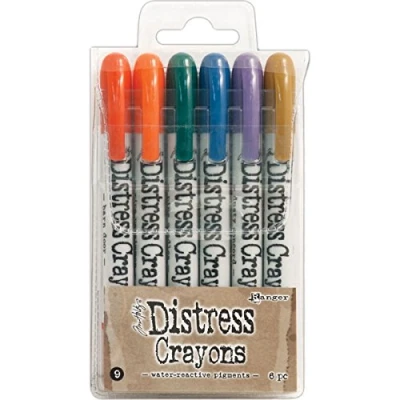 Image of Ranger Tim Holtz Distress Crayons Set 9, 13.97 x 8.25 1.27 cm