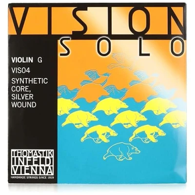 Image of Thomastik Einzelsaite für 4/4 Violine Vision Solo G Saite Kunststoffkern, Rein Silber umsponnen, mittel