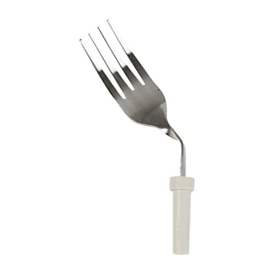 Image of HOMECRAFT Kings Angled Cutlery Utensils, Right Handed Fork, (Eligible for VAT Relief in the UK) Adaptive Dining Aid Limited Wrist or Arm Movement, Elderly, Disabled, Arthritis, Make Eating Easier