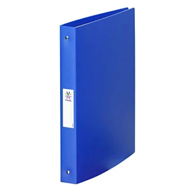 Image of Viquel A4 Maxi Flexible Folder with Label on Spine 4 Rings 3.5cm for Documents Blue