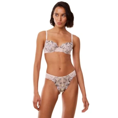 Image of Triumph Womens Sensual Spotlight High Leg Brazilian Beige Polyamide Size Small
