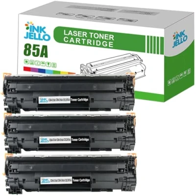 Image of InkJello Compatible Toner Cartridge Replacement for HP LaserJet Pro M1132 MFP M1212nf M1214nfh M1217nfw P1100 P1102 P1102w P1104 P1104w CE285A CRG 725 (Black, 3 Pack)