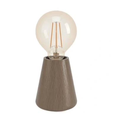 Image of Eglo Table lamp Asby, Decorative Japanese Bedside lamp, Wooden Living Room and Bedroom Lighting, Night Light Made of Dark Brown Wood, FSC Certified, E27 Socket