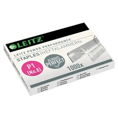 Image of Leitz Staples, No. 8 (6 x 4), Galvanised Pack of 1000