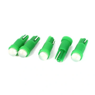 Image of sourcing map 5pcs T5 Wedge Green LED Light DC 12V Tail Lamp for Car Internal