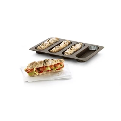 Image of Lékué Mini Baguette, Silicone, Brown (0203100M10M017)