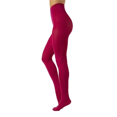 Image of CALZITALY Opaque Microfiber Colour Tights Comfortable Colored Pantyhose S, M, L, XL, XXL, 3XL, 4XL 80 DEN Made in Italy (XXL, Cerice Pink)