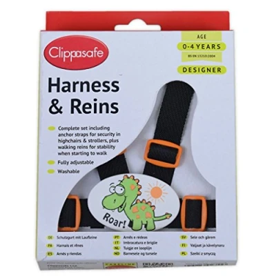Image of Clippasafe Harness and Reins with Ladybug or Dinosaur 0 4 Years