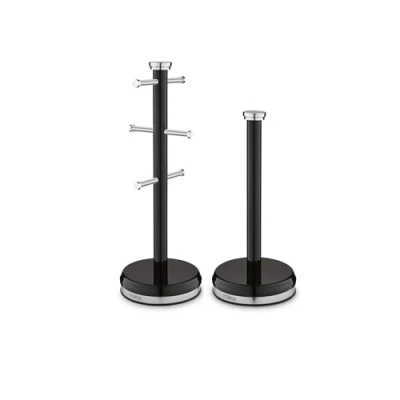 Image of Tower Belle Mug Tree and Towel Pole Set Black
