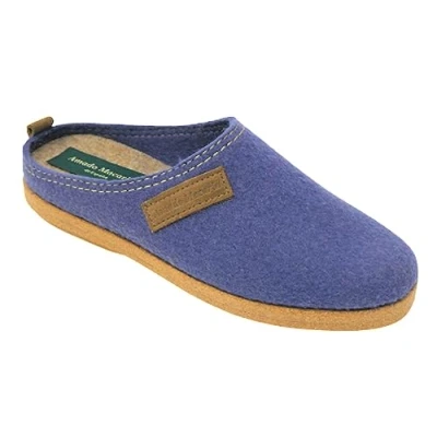 Image of Amado Macario &#039;RELAX&#039; Nerja Eco Friendly Outback Slippers Rubber Sole (EU sizes) BLUE size 42 EU / 8 UK