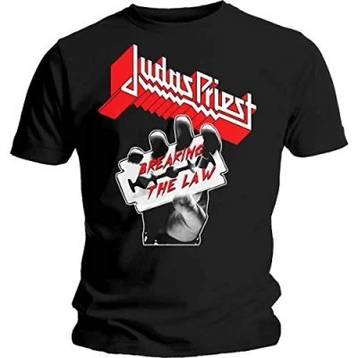 Image of Judas Priest Breaking The Law Official Tee T Shirt Mens Unisex (X Large) Black
