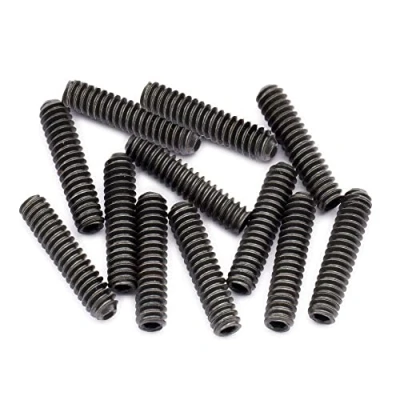Image of Musiclily Pro #4 40X1/2&quot; Steel Saddle Height Screws for American Strat Tele Style Electric Guitar Bridge, Black (Set of 12)
