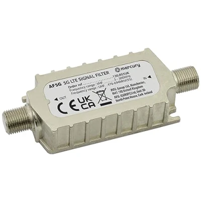 Image of Mercury 5G LTE In line Signal filter Digital TV, Satellite, Cable and DAB/FM radio signals