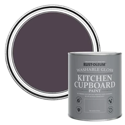 Image of Rust Oleum Purple Kitchen Cupboard Paint in Gloss Finish Grape Soda 750ml