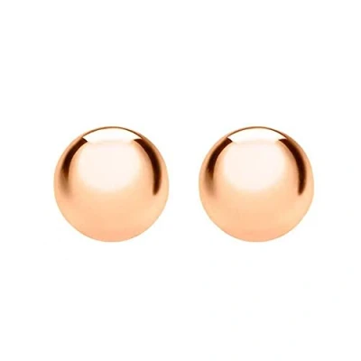 Image of Carissima Gold Women&#039;s 9 ct Rose 8 mm Ball Polished Stud Earrings
