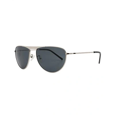 Image of THE MOVIE SHOP LTD Solace Style Sunglasses, Silver Frame / Blue Smoke Mirror Lens