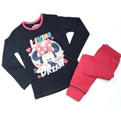 Image of Girls Disney Minnie Mouse Pyjamas (9 10 Years) Black