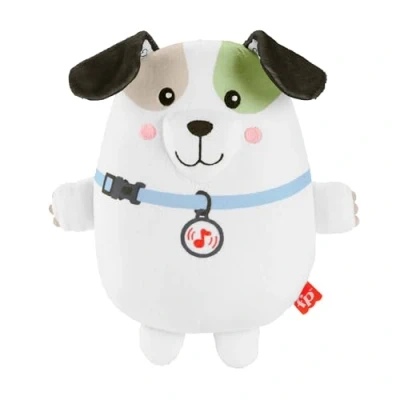 Image of Fisher Price Baby Plush Toy Calming Vibes Puppy Soother Portable Sound Machine for Newborns, HTJ68