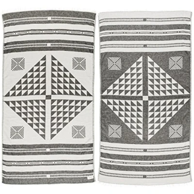 Image of Bersuse 100% Cotton Aruba Turkish Towel Black