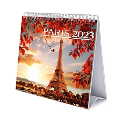Image of Grupo Erik Paris Calendar 2023 Desktop 7 X 8 Inches / 18 20 Travel Desk 12 Month Planner