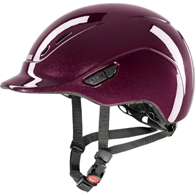 Image of uvex Kidoxx Kids Lightweight Riding Helmet Individual Adjustment Optimal Ventilation Burgundy Shiny 3XS XS