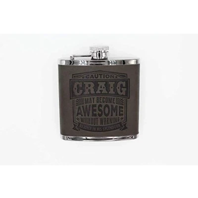 Image of Top Bloke Mens Gift Hip Flask for Him Treat for&quot;Craig&quot;