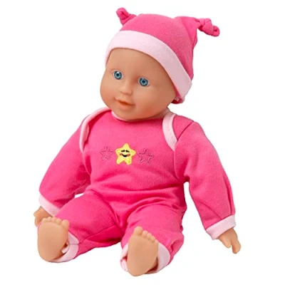 Image of DOLLSWORLD CLASSIC from Peterkin Baby Chloe doll 25cm soft bodied with vinyl limbs and removable outfit hat Dolls &amp; Accessories Ages 10m+