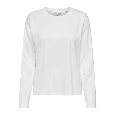 Image of ONLY Women&#039;s Onllaura L/S Boxy Solid Top JRS Longsleeve T Shirt, Cloud Dancer, XXXL