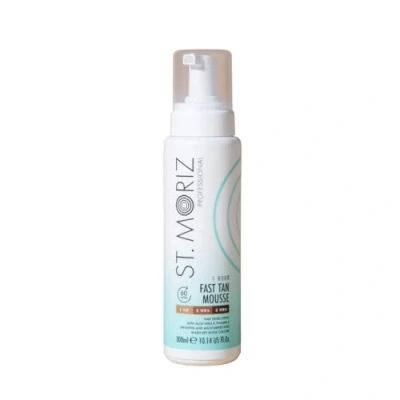 Image of St Moriz Professional Extra Large 1 Hour Fast Tan Mousse Drying Vegan Express Fake With Aloe Vera &amp; Vitamin E for Light Glow, 2 Hours Medium 3 Dark Glow 300ml