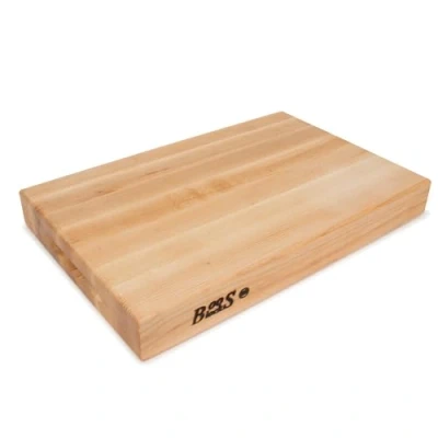 Image of Boos Block Pro Chef Series Extra Thick Chopping Board Butchers North American Hard Maple Wood Large 18 x 12 2.25 Inches