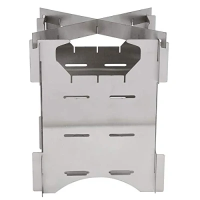 Image of Outdoor Wood Burning Stove, Portable Camping Stove Lightweight Stainless Steel for Backpacking Hiking and Picnic Travel