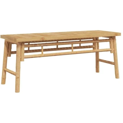 Image of vidaXL Garden Bench 110x38x45 cm Bamboo