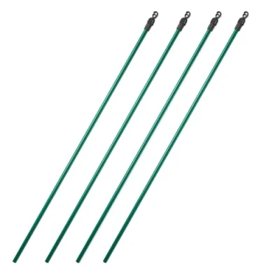 Image of Telescopic Washing Line Prop Pole Clothesline Heavy Duty Home Garden Dry Clothes Drying Airer Support Extenedable to 2.2M (Pack of 4)