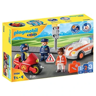 Image of PLAYMOBIL 71156 1.2.3 Everyday Heroes, educational toy, fun imaginative role play, playset suitable for children ages 1.5+