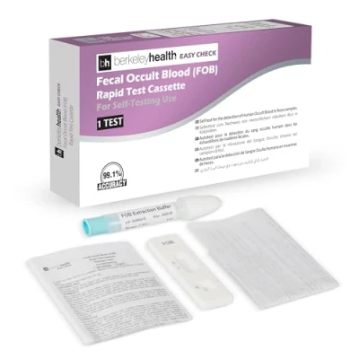 Image of Berkeley Health Bowel Rapid Test (FOB) Colon Faecal Screening Home Kit Fast &amp; 99.1% Accurate Easy to Follow 1