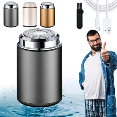 Image of Mini Electric Shaver, Portable Shaver for Women Men, Usb Rechargeable Waterproof Razor (Silver)